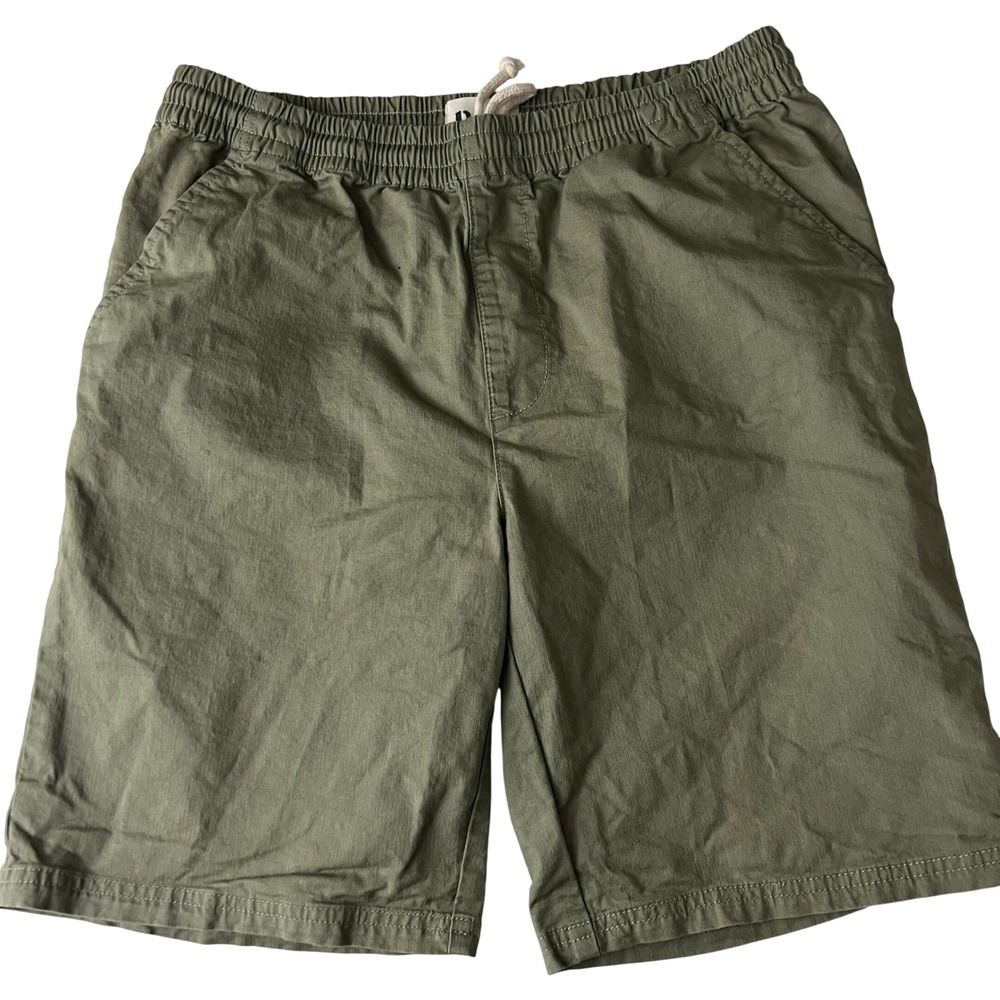 Pact Shorts Mens Large Green Organic Cotton Elastic Waist Drawstring